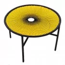 BANJOOLI coffee table L yellow/black