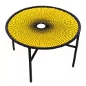 BANJOOLI coffee table L yellow/black