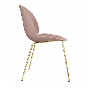 BEETLE dining chair - pink/brass