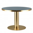DINING 2.0 brass table round granite grey