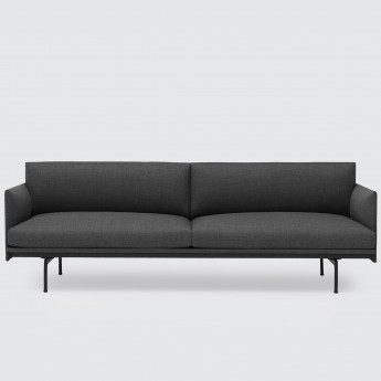 OUTLINE 3 seaters sofa - Dark grey