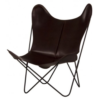 AA BUTTERFLY leather armchair