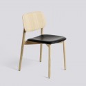 SOFT EDGE 12 chair oak - black silk leather