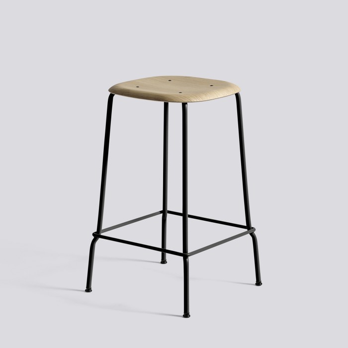 SOFT EDGE 30 H75 Bar stool - black