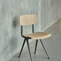 RESULT Chair black powder coated steel - clear lacquered