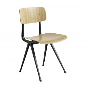 RESULT Chair black powder coated steel - clear lacquered