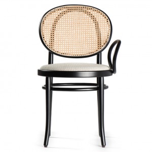 N.0 chair woven cane backrest with an armrest