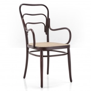 VIENNA 144 armchair with woven cane seat