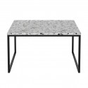 Table basse COMO Terazzo pieds noirs 60 x 60 - low