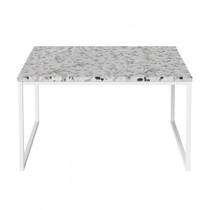 Coffee table COMO - 60x60 - Terrazzo/White