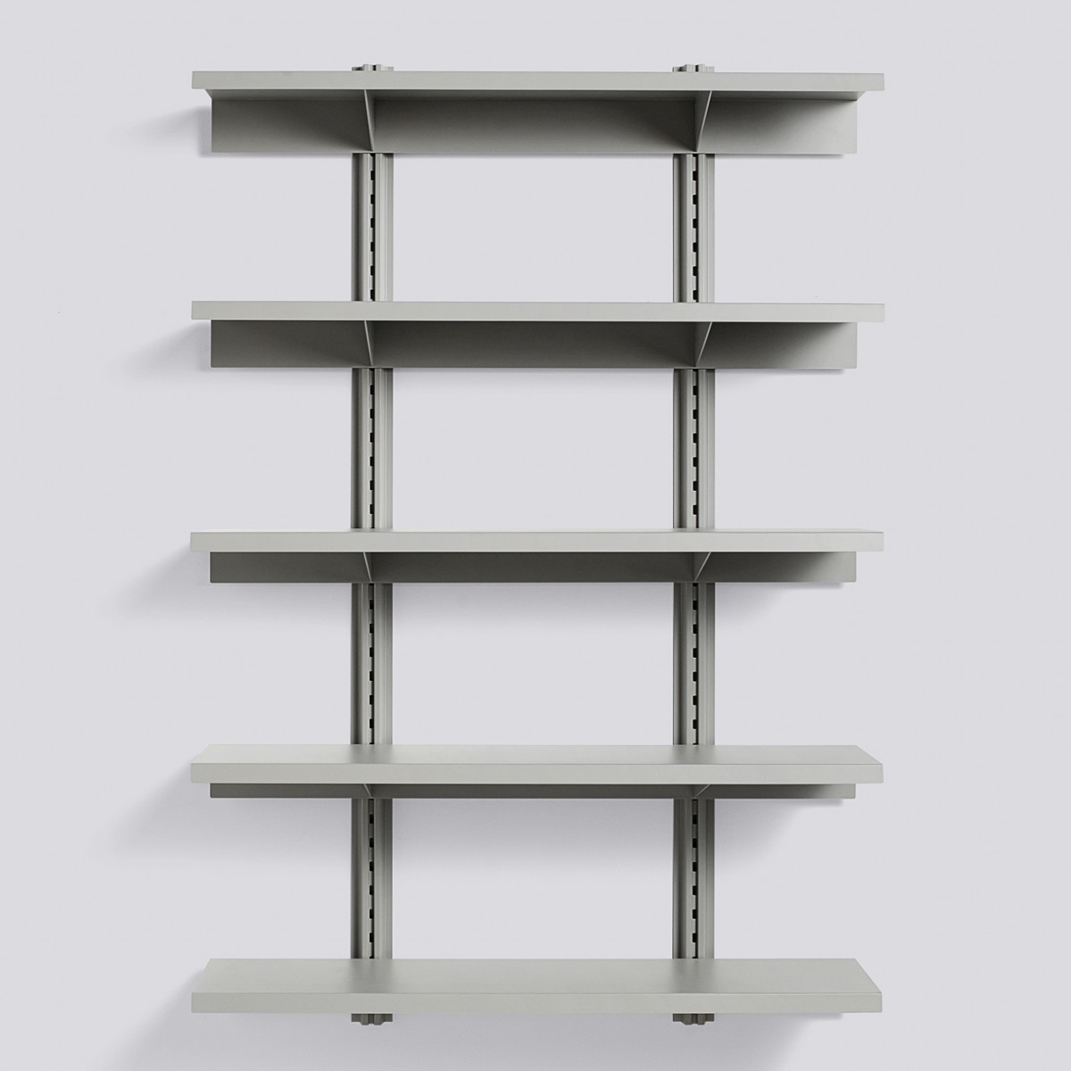 Standard Issue 5 Shelf In Steel Hay, Adjustable Shelving Standards