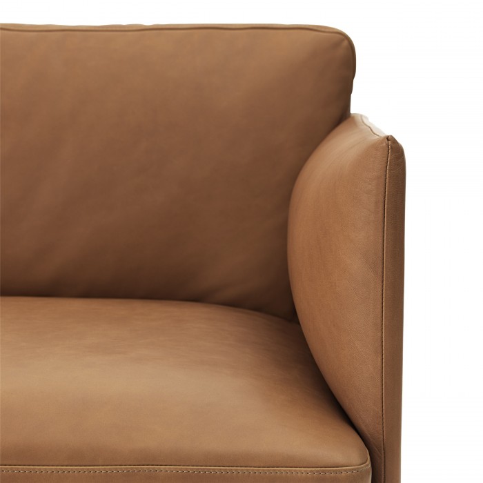OUTLINE 2 seater sofa - cognac leather