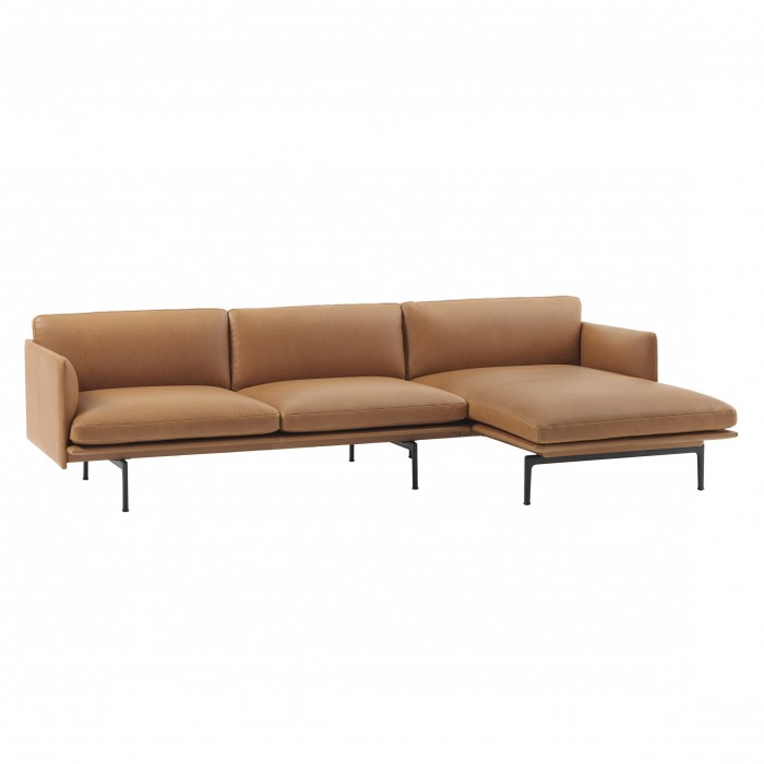 OUTLINE 2 seater sofa - cognac leather