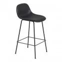Tabouret FIBER - tube base - noir