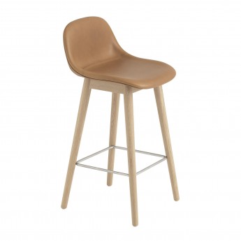 FIBER stool - wood base/black