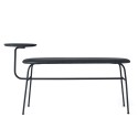 ANTEROOM bench in black leather
