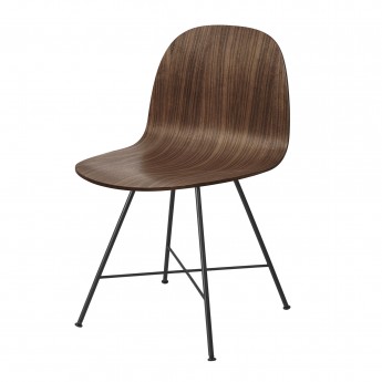 2D dining chair - walnut/center base
