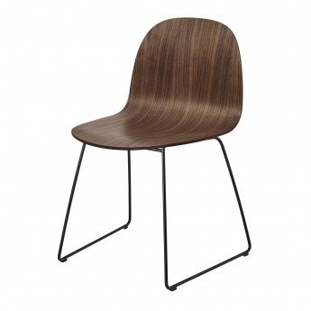 2D dining chair - walnut/sledge base