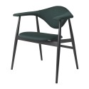 MASCULO upholstered chair / black wood frame