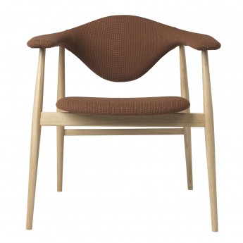 MASCULO upholstered chair / black wood frame