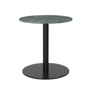 1.0 table Ø60 cm green marble/black frame