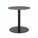 Table 1.0 Ø60 cm marbre vert/pied noir