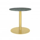 1.0 table Ø60 cm green marble/brass frame