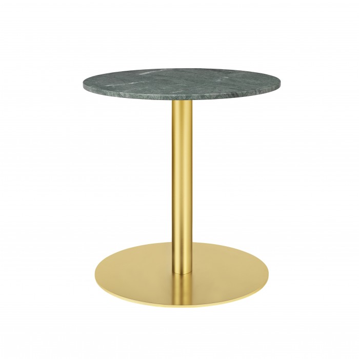Table 1.0 Ø60 cm marbre vert/pied laiton
