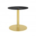 1.0 table Ø60 cm black marble/brass frame
