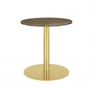 1.0 table Ø60 cm brown marble/brass frame