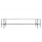 TS Console - 1 rack - white marble/black