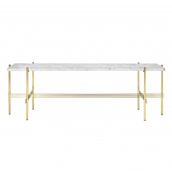 TS Console - 1 rack - white marble/brass