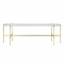 TS Console - 1 rack - white marble/brass