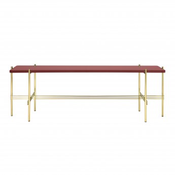 TS Console - 1 rack - red glass/brass