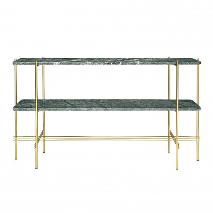 TS Console - 2 rack - green marble/brass