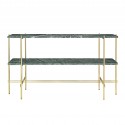 TS Console - 2 rack - green marble/brass