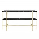 TS Console - 2 rack - black marble/brass