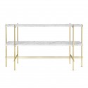 TS Console - 2 rack - black marble/brass