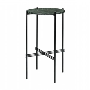 TS round Console  - green marble/black