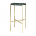 TS round Console  - green marble/brass