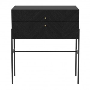 LUXE black stained oak sideboard 2 drawers