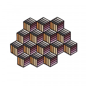 Tapis PARQUET Hexagon