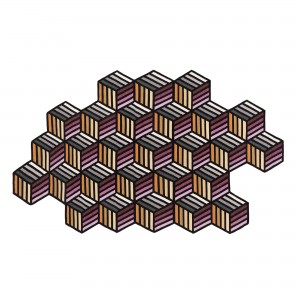 Tapis PARQUET Hexagon