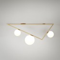 TRIANGLE ceiling - Brass, 3 Globes