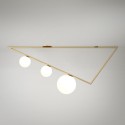 TRIANGLE 2 ceiling - Brass, 3 Globes