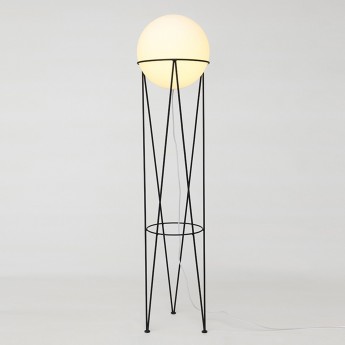 STRUCTURE AND GLOBE floor lamp