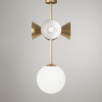 AXIS pendant - Globes and cones, brass