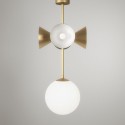 AXIS pendant - Globes and cones, brass