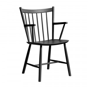 J42 chair black lacquered beech