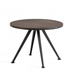 PYRAMID coffee table smoked oak and black steel S